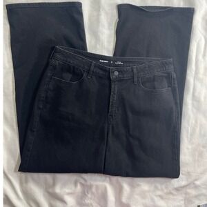 Old Navy Womens Black High Rise WOW Wide Leg Denim Jeans Size 14
